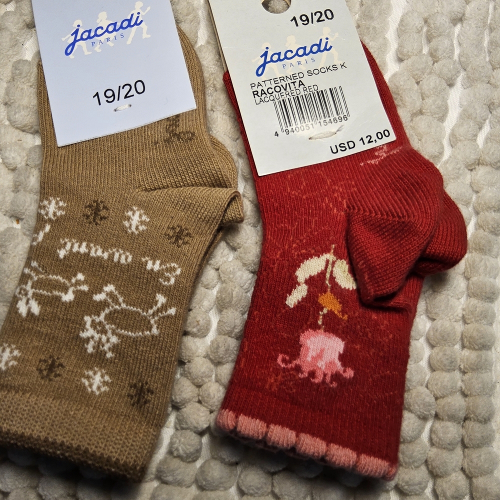 NWOT Jacadi 2 pair Socks and 1 pair blue tights - Picture 2 of 3